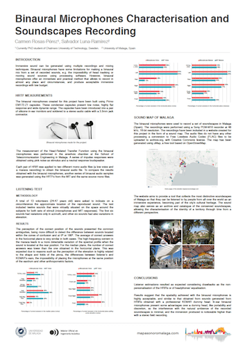 Binaural microphones characterisation and soundscapes recording - Poster Euronoise